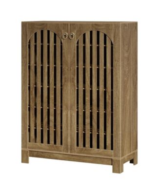 Modern Shoe Cabinet with 6 Tier Storage Shelves and Doors
