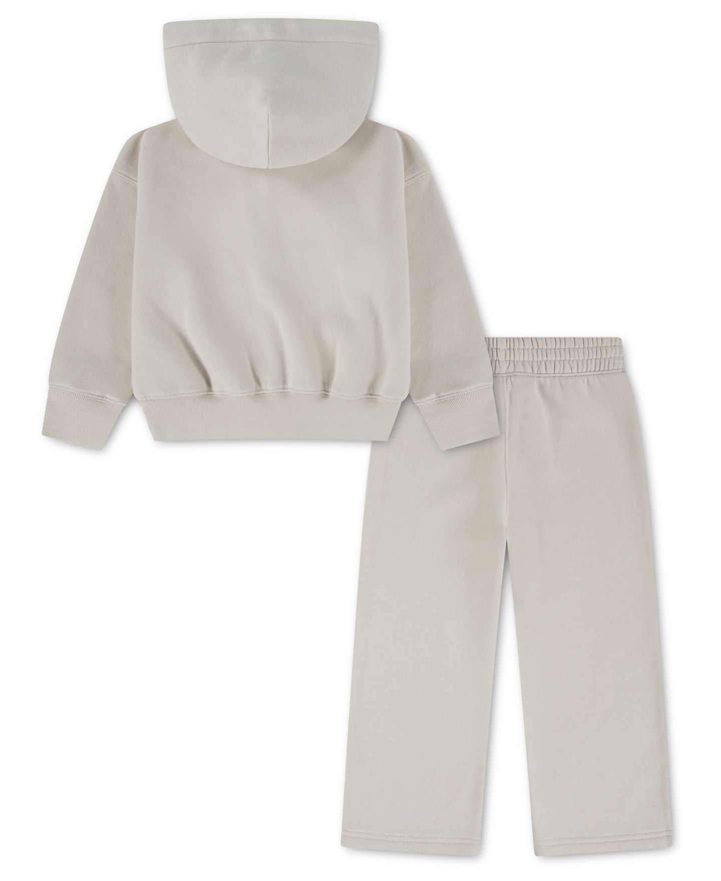 Комплект abercrombie kids Logo Full-Zip Hoodie and Pants, 2-Piece Set для девочек-малышей, цвет: Овсяный — фото 2
