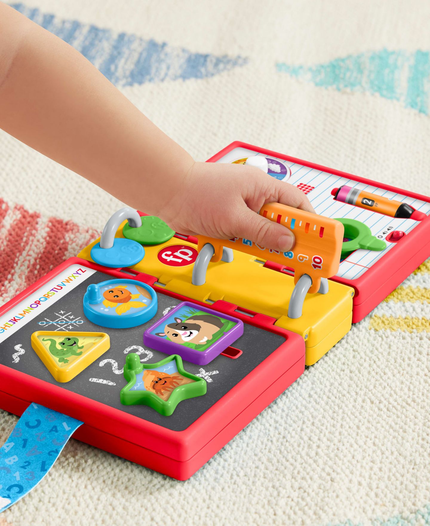 Детская игрушка Fisher Price Laugh and Learn 123 Schoolbook Smart Stages Interactive Book, Ages 6 Months+ — фото 3