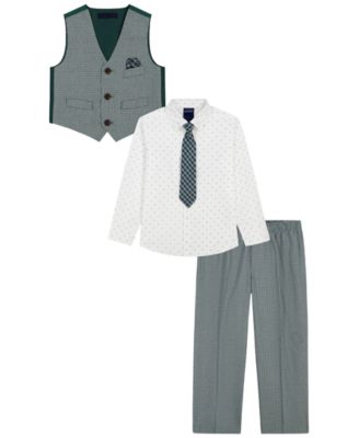 Boys' 2T-7 Long-Sleeve Shirt, Vest, Pants and Tie, 4-Piece Set