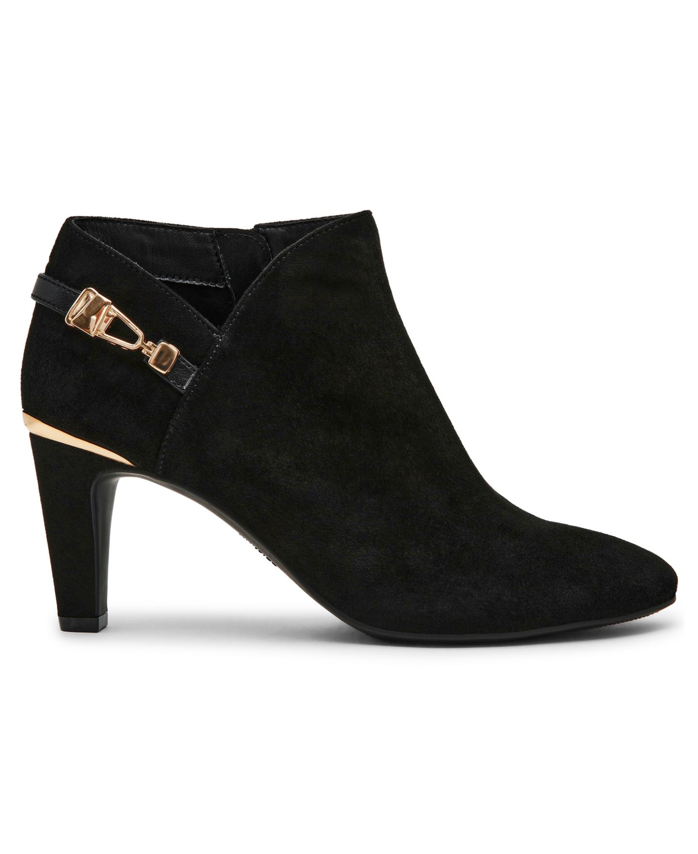 Женские ботинки Anne Klein Aquitane Pointed Toe Dress Booties, цвет: Чёрный замшевый — фото 2