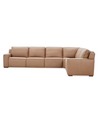 Aspen 2PM 6-Piece Leather Sectional Sofa Set (LAF Recliner, RAF Recliner, Armless Recliner, 2 Armless Chair, Corner)