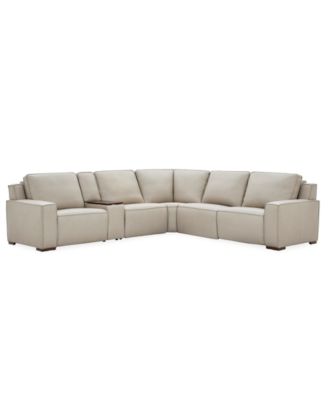 Aspen 6 Piece 3 Power Motion Leather L Sectional