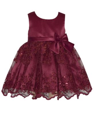 Baby Girls' Sequin Border Party Sleeveless Dress