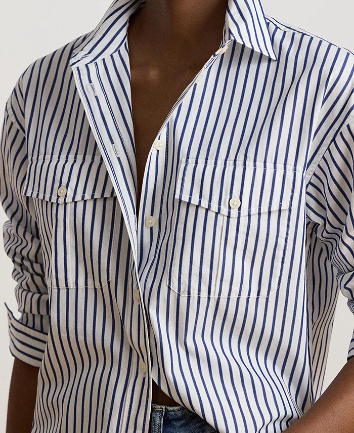 Women's Striped Collared Shirt - thumbnail 3