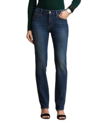 Petite Mid-Rise Straight Cut Jeans