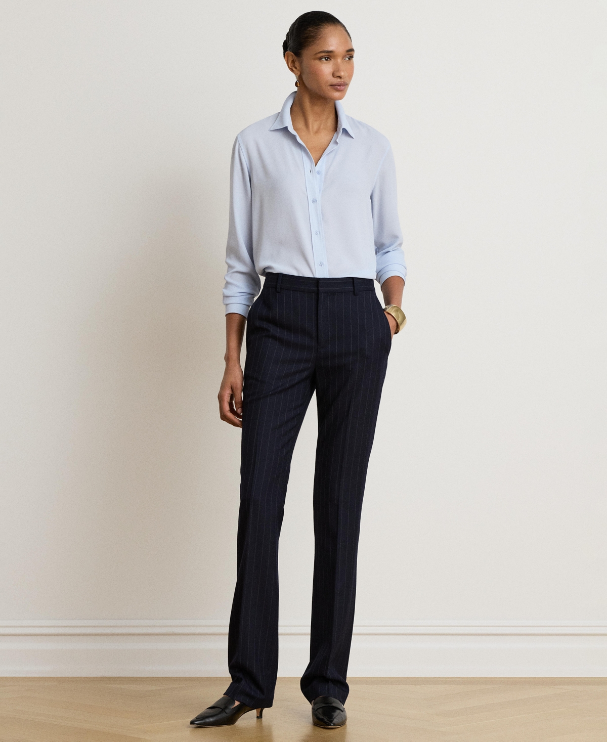 Lauren Ralph Women's Long-Sleeve Collared Shirt