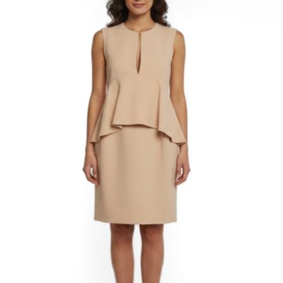 Women's Crepe Mini Peplum Dress