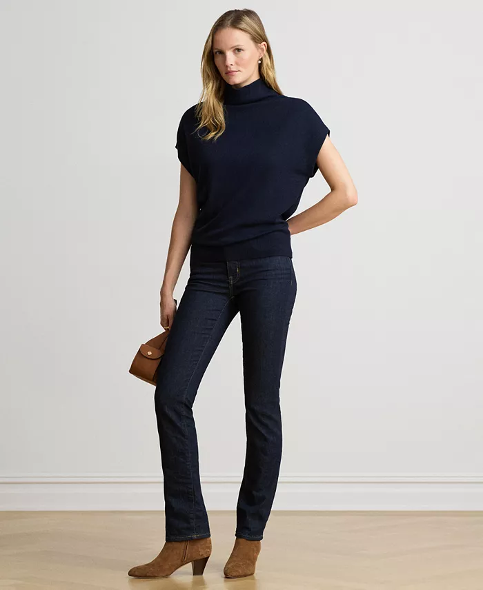 Women's Mock-Neck Cap-Sleeve Sweater - thumbnail 7