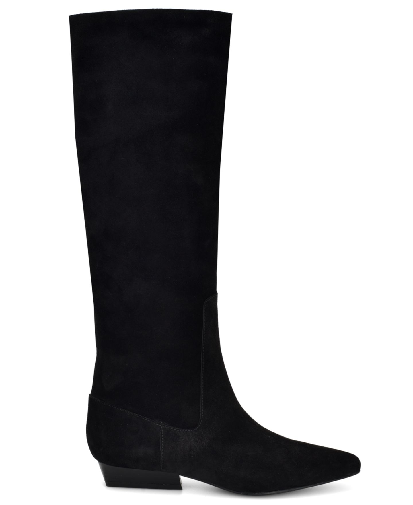 Женские ботинки Nine West Morisa Tall Suede Dress Boots, цвет: Чёрный замшевый — фото 2