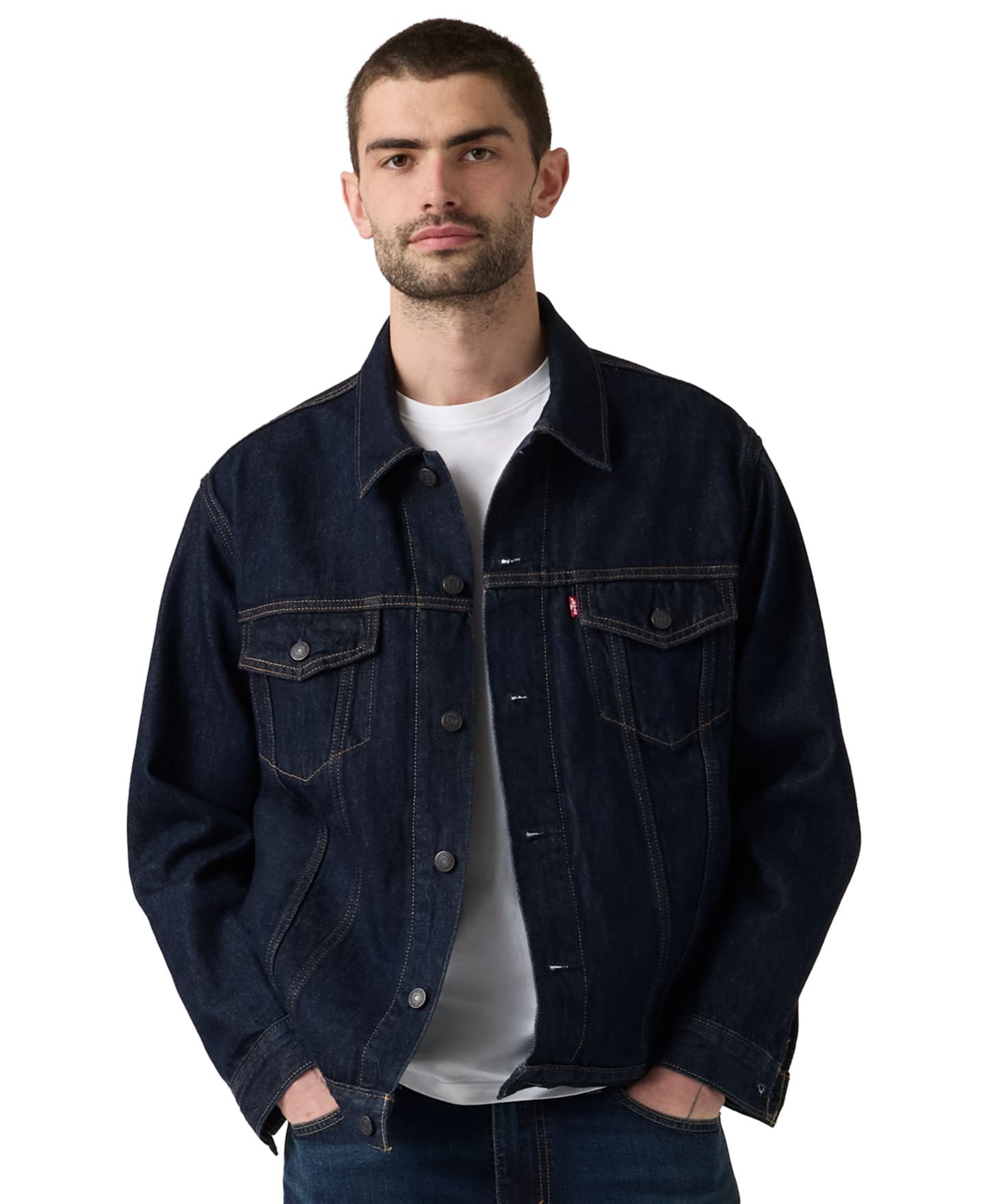 Мужская куртка Levi's Relaxed-Fit Trucker, цвет: Rinse It Out — фото 1