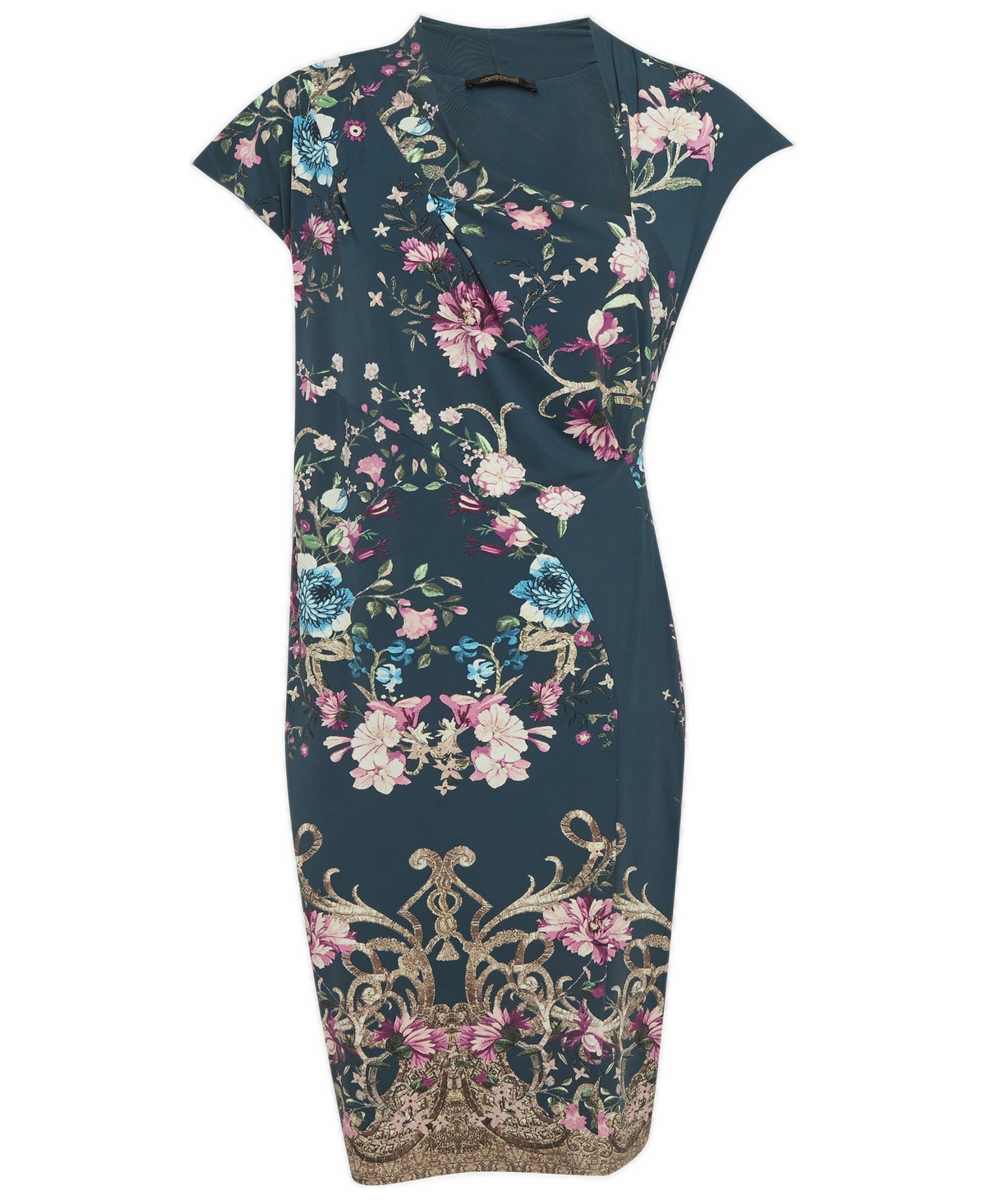 Pre-Owned Roberto Cavalli Women's Floral Print Jersey Mini Dress
