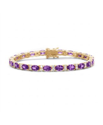 Classic Sterling Silver Vibrant Colored 4MM CZ Tennis Bracelet