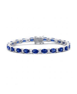 Classic Sterling Silver Vibrant Colored 4MM CZ Tennis Bracelet