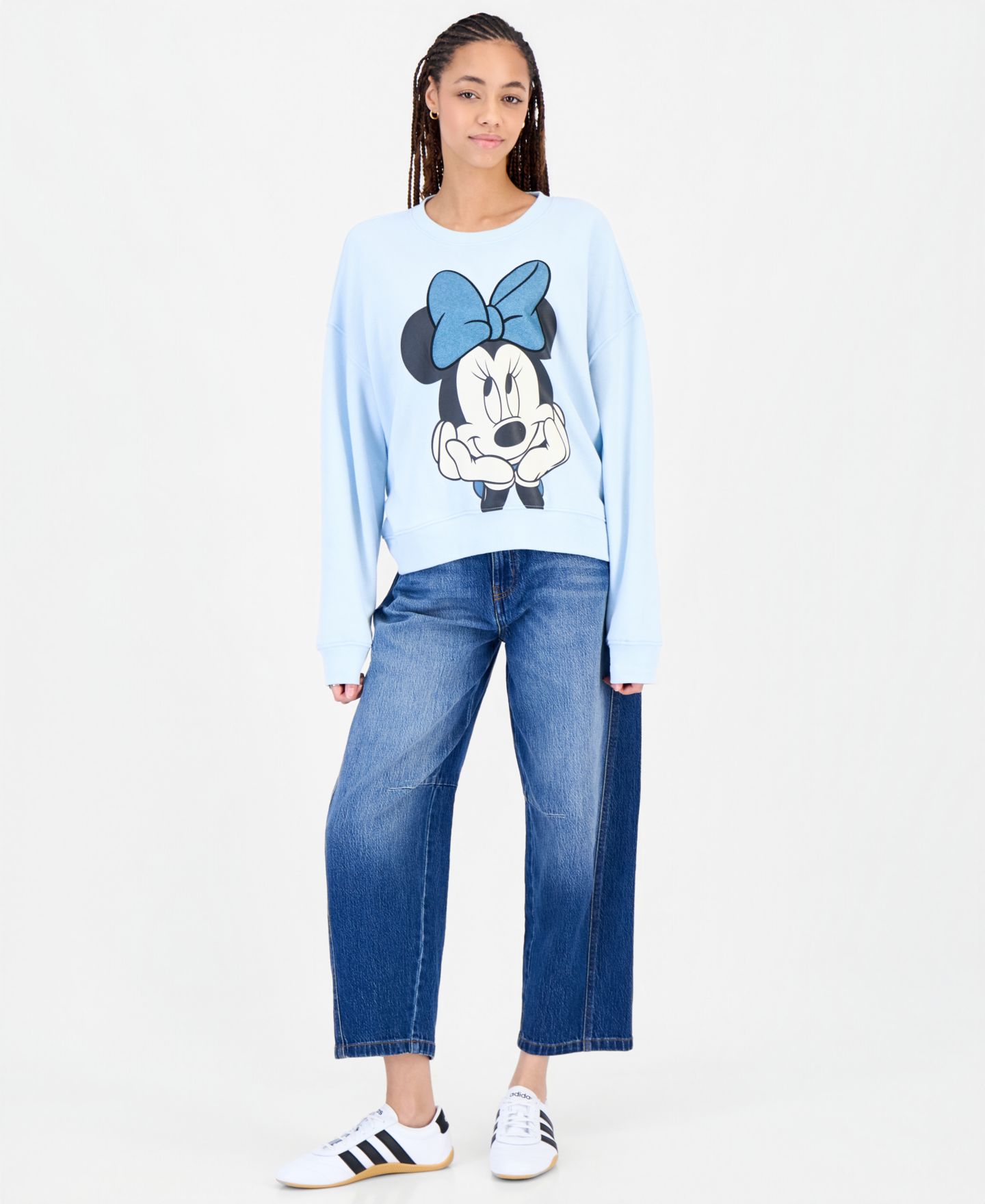Женские толстовки Grayson Threads, The Label Juniors' Minnie Bow Applique Graphic Fleece, цвет: Синий — фото 2