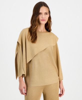 Women's Boat Neck Cape Sweater