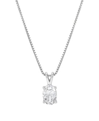 IGI Certified Lab-Grown Diamond Solitaire Pendant Necklace (1/2 ct. t.w.) in 14k White Gold