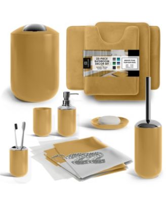 Complete Bathroom Set with Bath Rugs Set