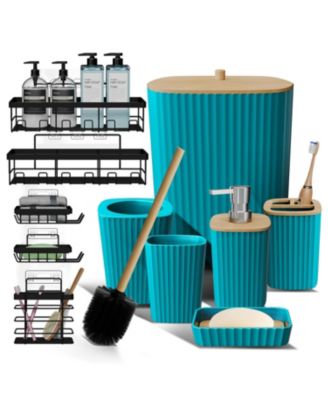 Modern Complete Bathroom Decor and Shower Caddy Set