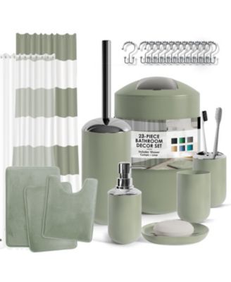 Complete Bathroom Set with Bath Rugs Set
