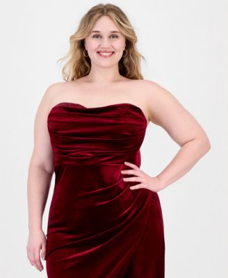 Red Embellished/Sequin Plus Size Cocktail & Party Dresses