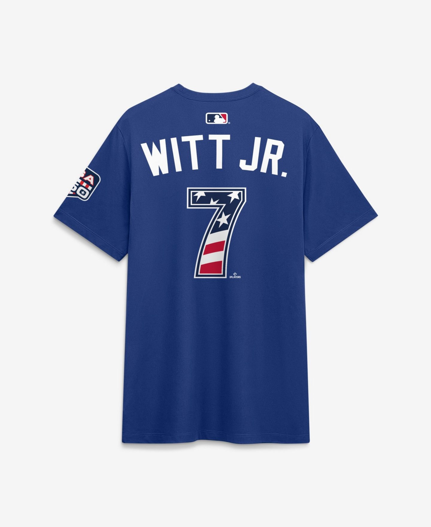 Мужская футболка Nike 2026 All-Star Game American League Bobby Witt Jr. Rush Blue Name & Number — фото 3