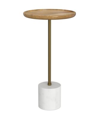 Turner 22.8" Wood Round Side Table