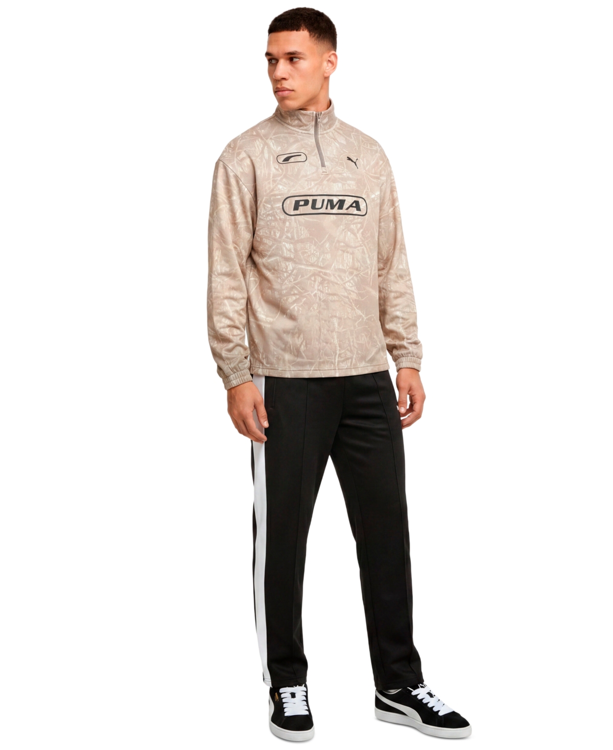 Puma Men's Camo Graphic Half-Zip T-Shirt