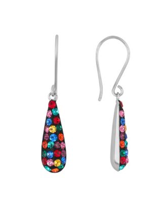 Pave Crystal Teardrop Earrings
