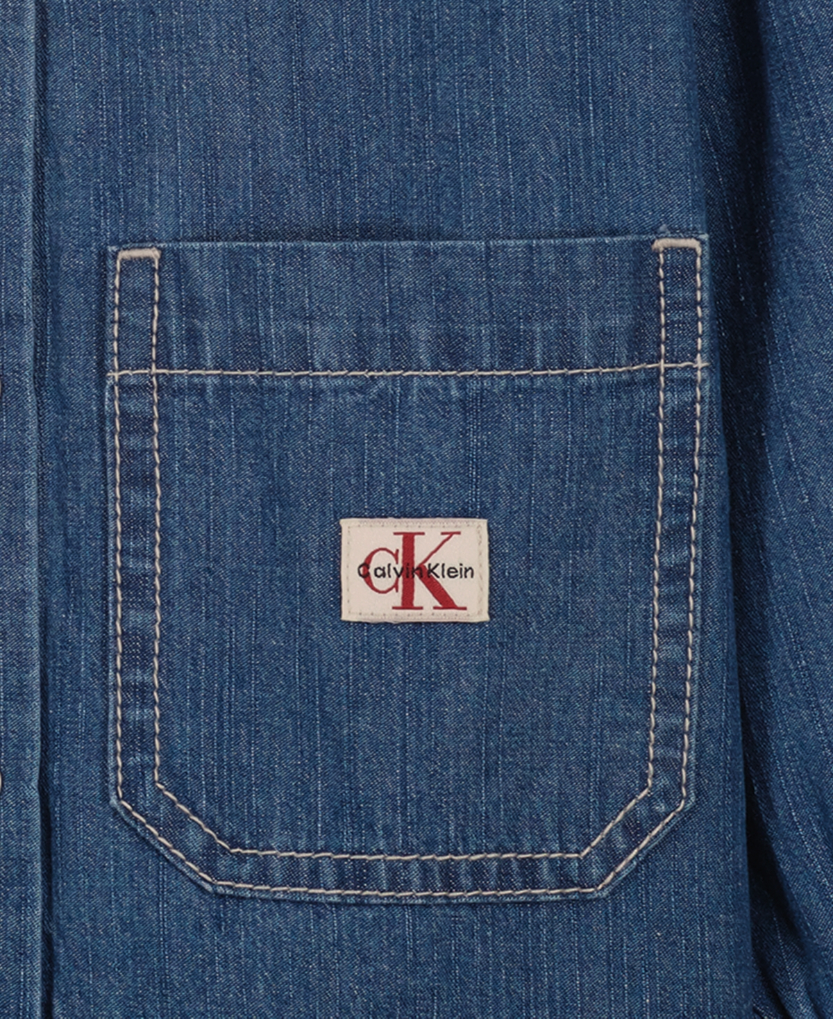 Calvin Klein Baby Girls' Denim Long-Sleeve Top and Pants, 2-Piece Set