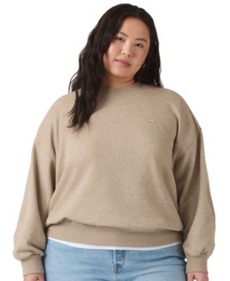 Plus Size Everyday Brushed Fleece Relaxed-Fit Crewneck Sweatshirt