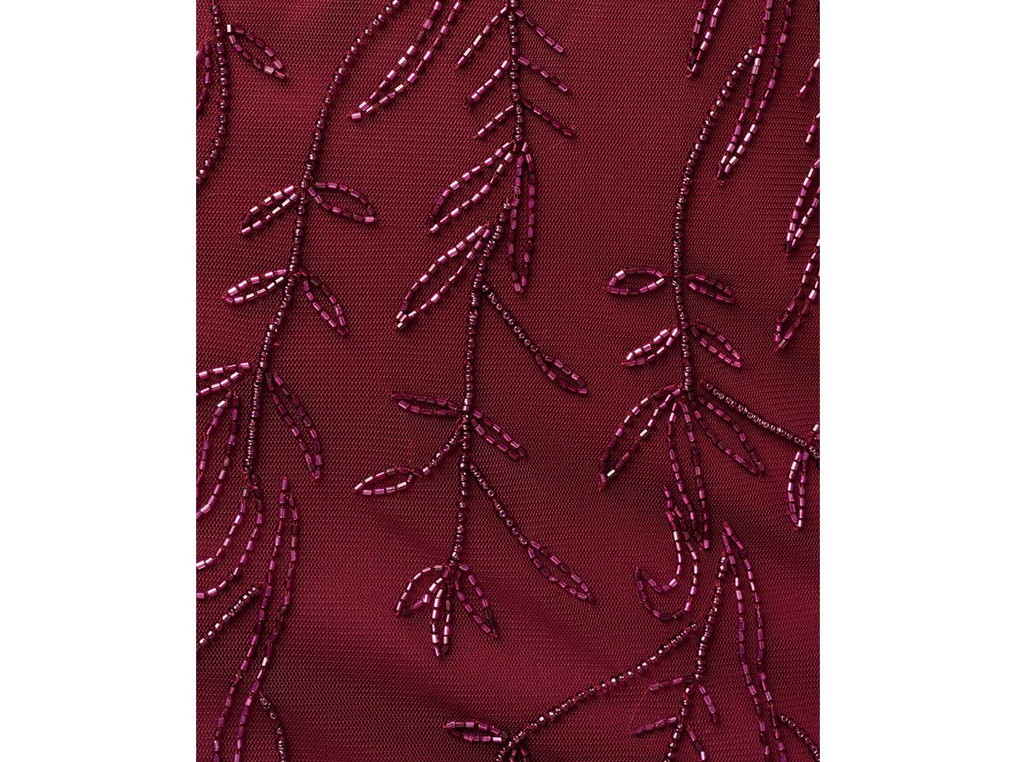 Женское платье Adrianna Papell V-Neck Bead Mesh, цвет: Красное дерево — фото 6