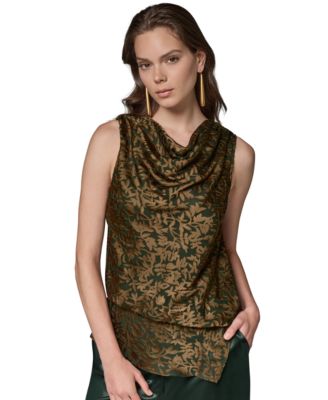 Women's Floral Vine Sleeveless Top