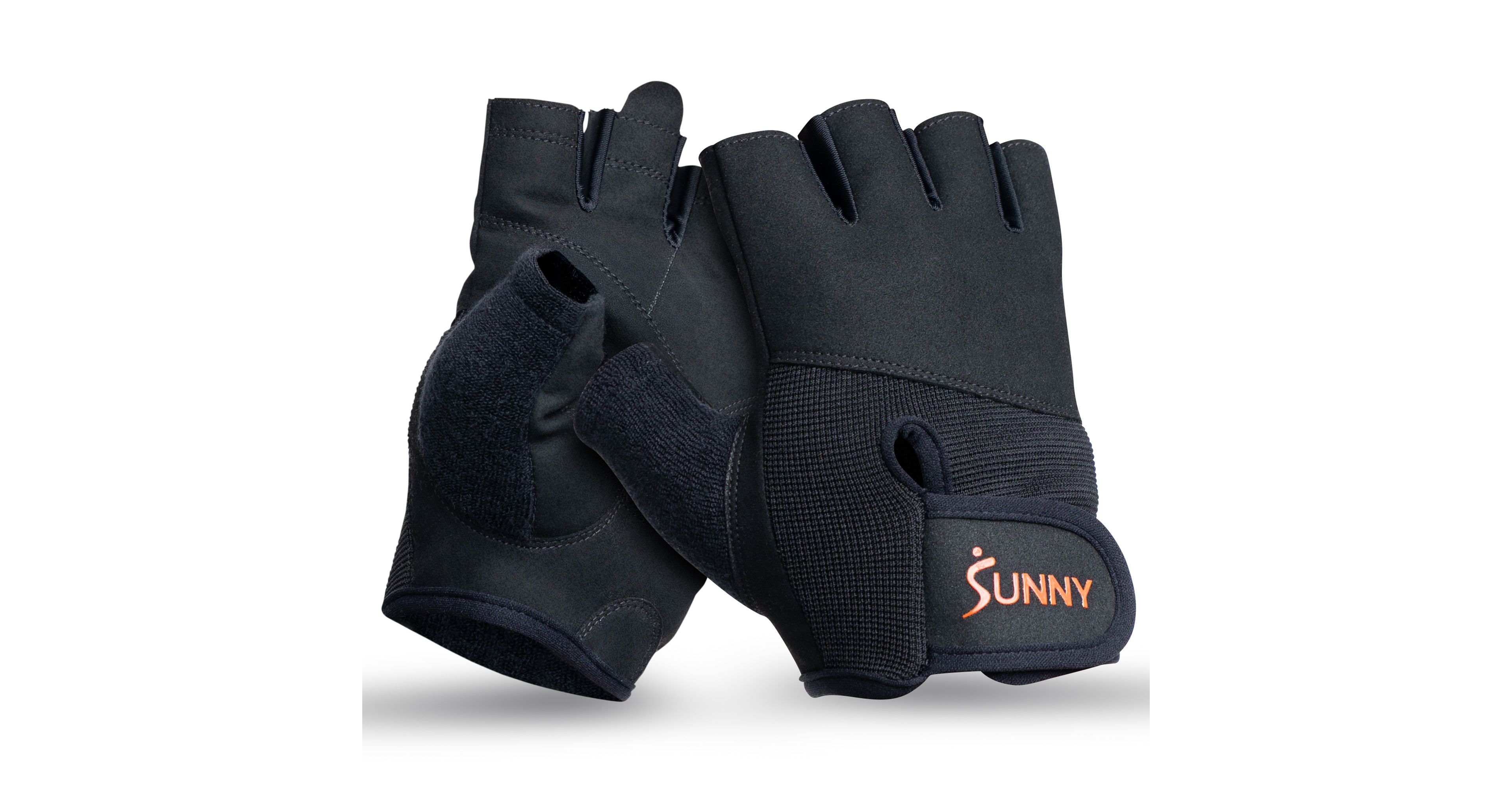 Sunny Health Fitness Weightlifting Gloves With Foam Padded Palm Enhanced Grip Control For Strength Training