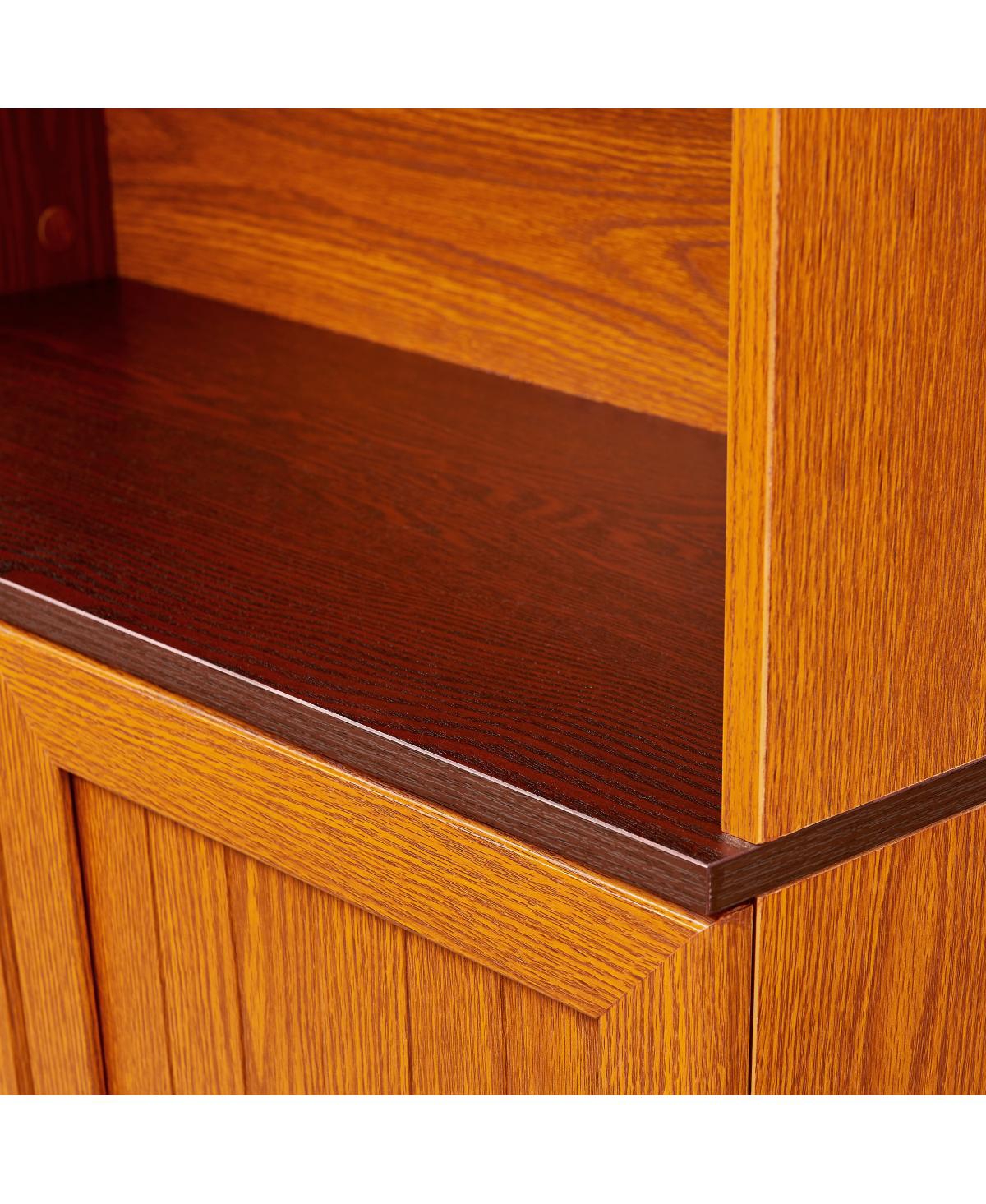 Streamdale Furniture 2-Piece Tall Storage Bookcase with Adjustable Shelves and Cabinet