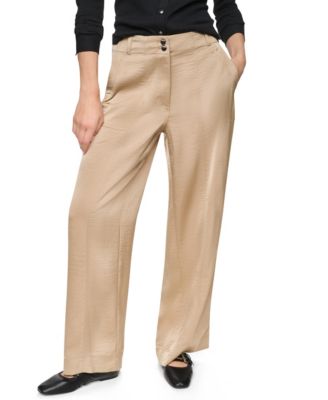 Women's Wide-Leg Double-Button Front Glazed Pants