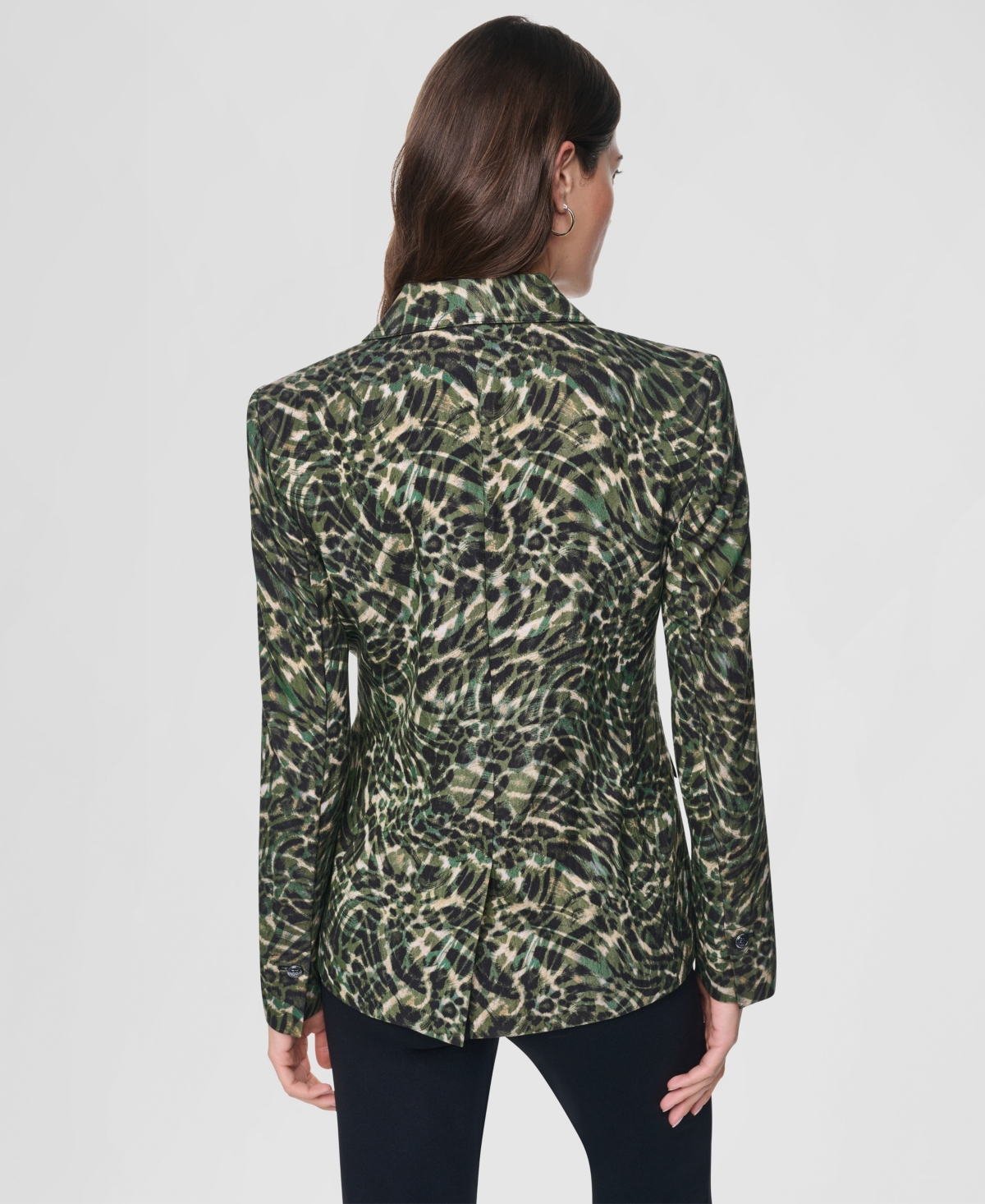 Dkny Women's Two-Button Collared & Flap Pockets Jacket