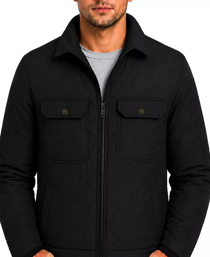 Men's Diamond Quilted Lightweight Jacket - thumbnail 3