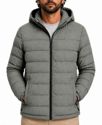 Men's Stretch Insulated Hooded Puffer Jacket