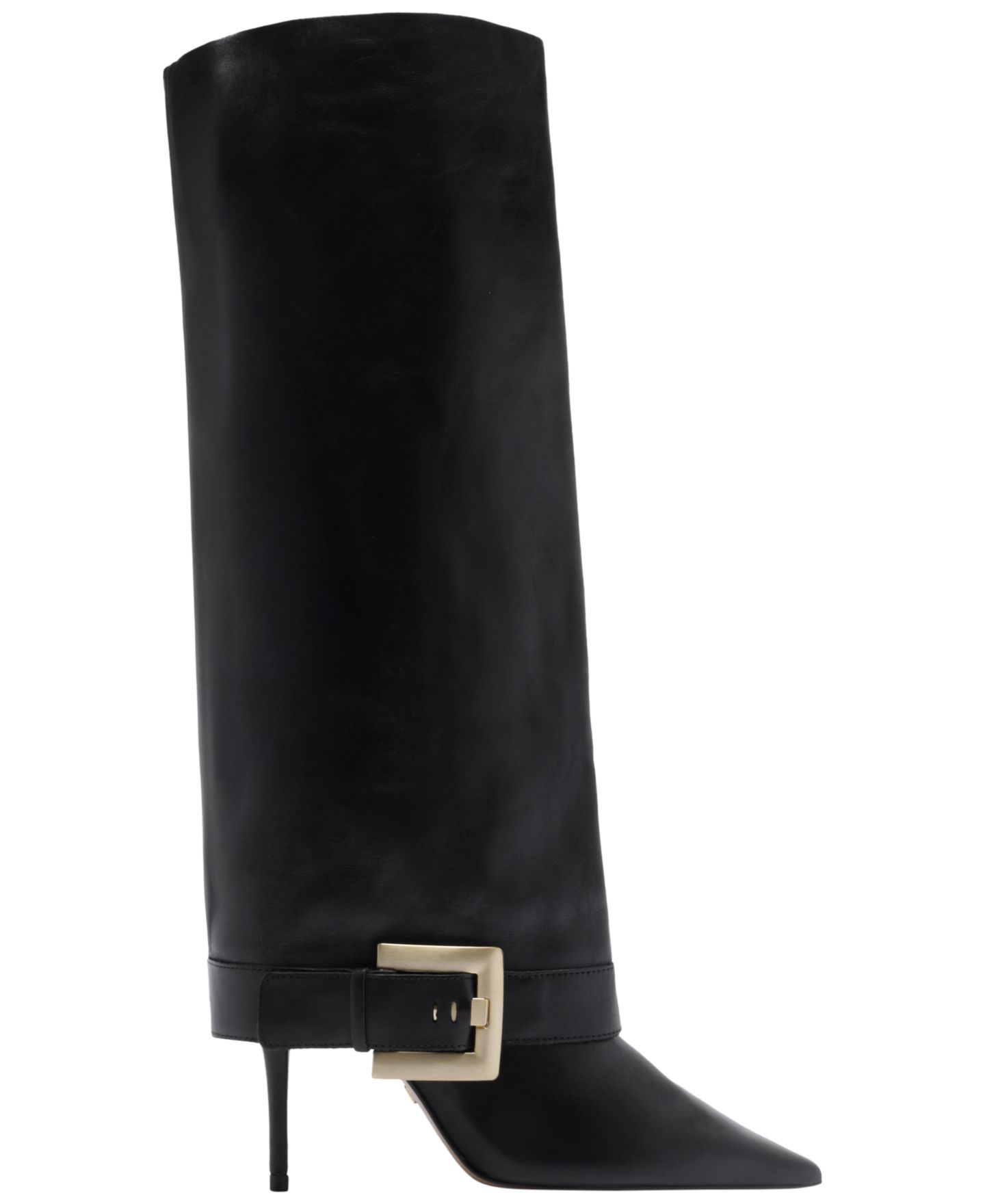 Женские ботинки Arezzo Kenny Mid Stiletto Buckle Dress Boots, цвет: Чёрный — фото 2