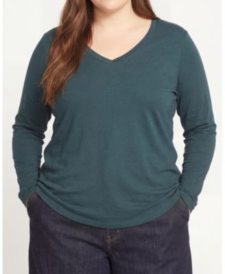 Plus Size Long Sleeve V Rex