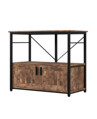 Aquarium Stand for 40-50 Gallon Tanks – Modern Metal and Wood Storage Shelf – Double-Tier Organizer – Holds 660lbs – Adjustable Leveling Feet
