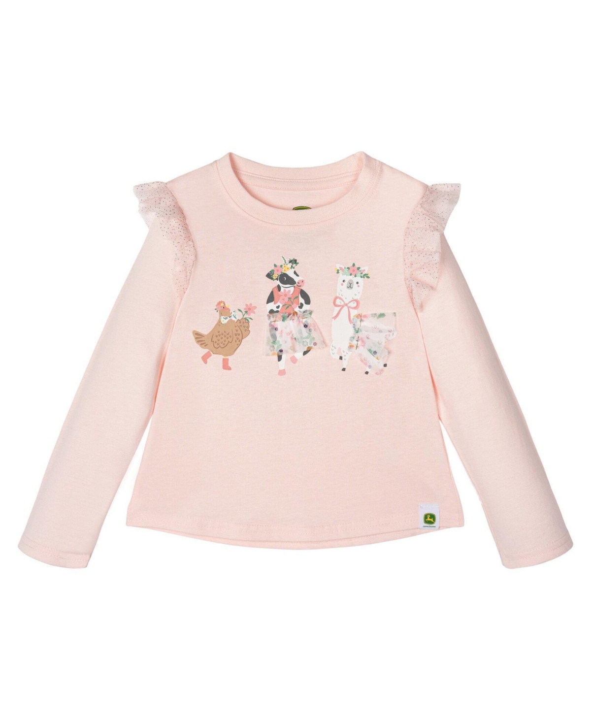 John Deere Kids & Baby Toddler Girls'(2T-4T) Long Sleeve T-Shirt