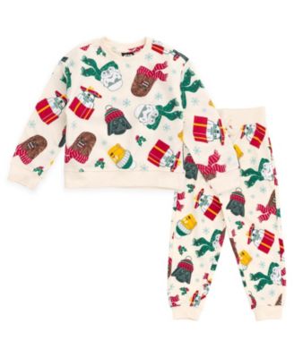 Toddler Boys' Holiday Fleece Sweatshirt and Joggers Set