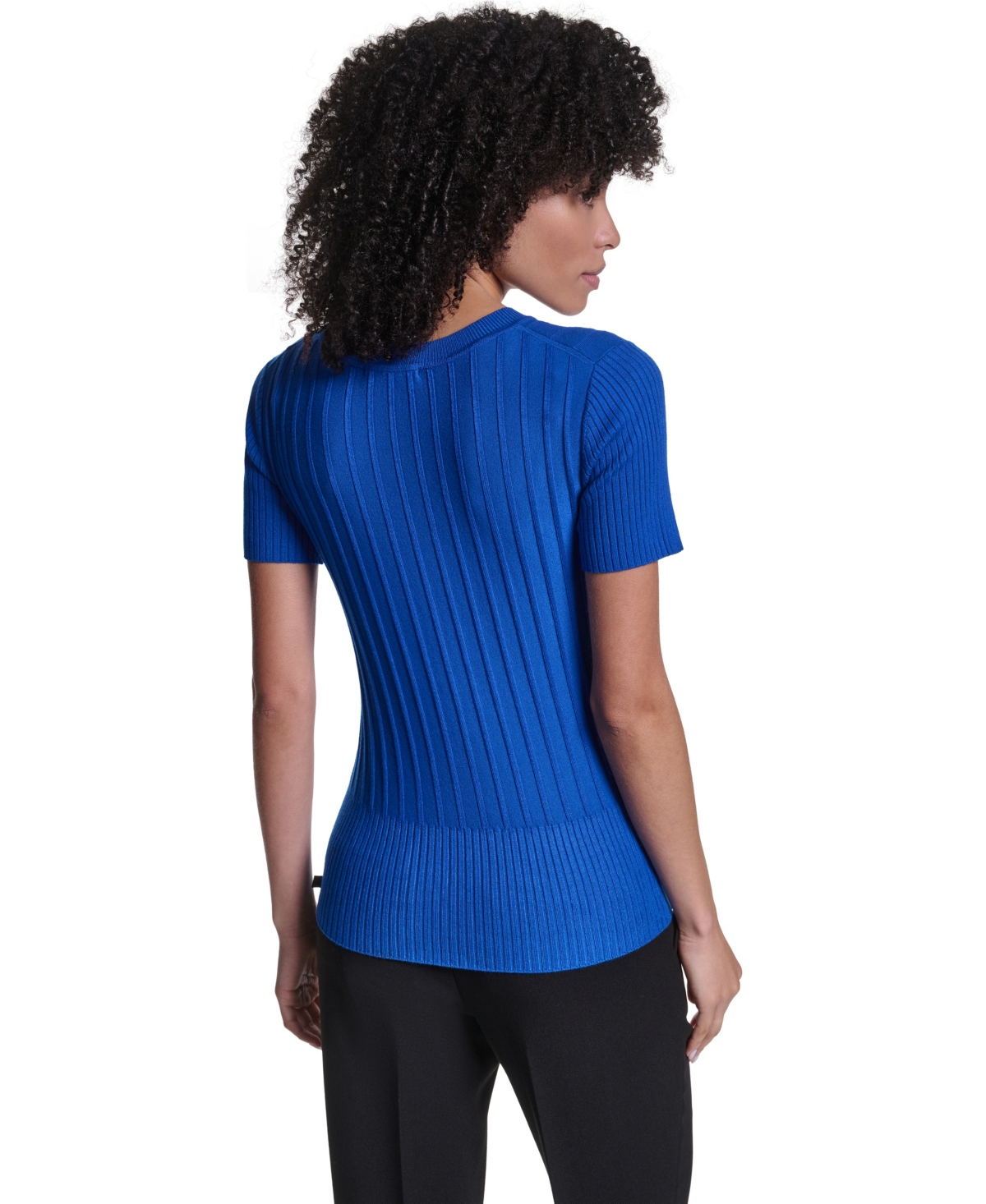 Karl Lagerfeld Paris Women's Crewneck Short-Sleeve Sweater