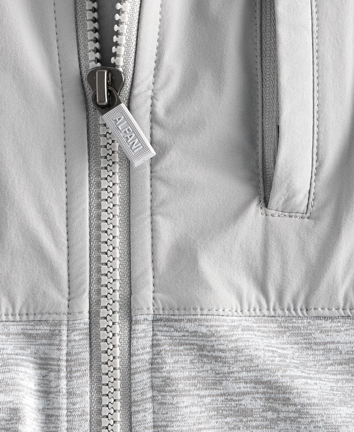Мужская куртка Alfani Athluxe Mock-Neck Full-Zip, цвет: Серый — фото 5
