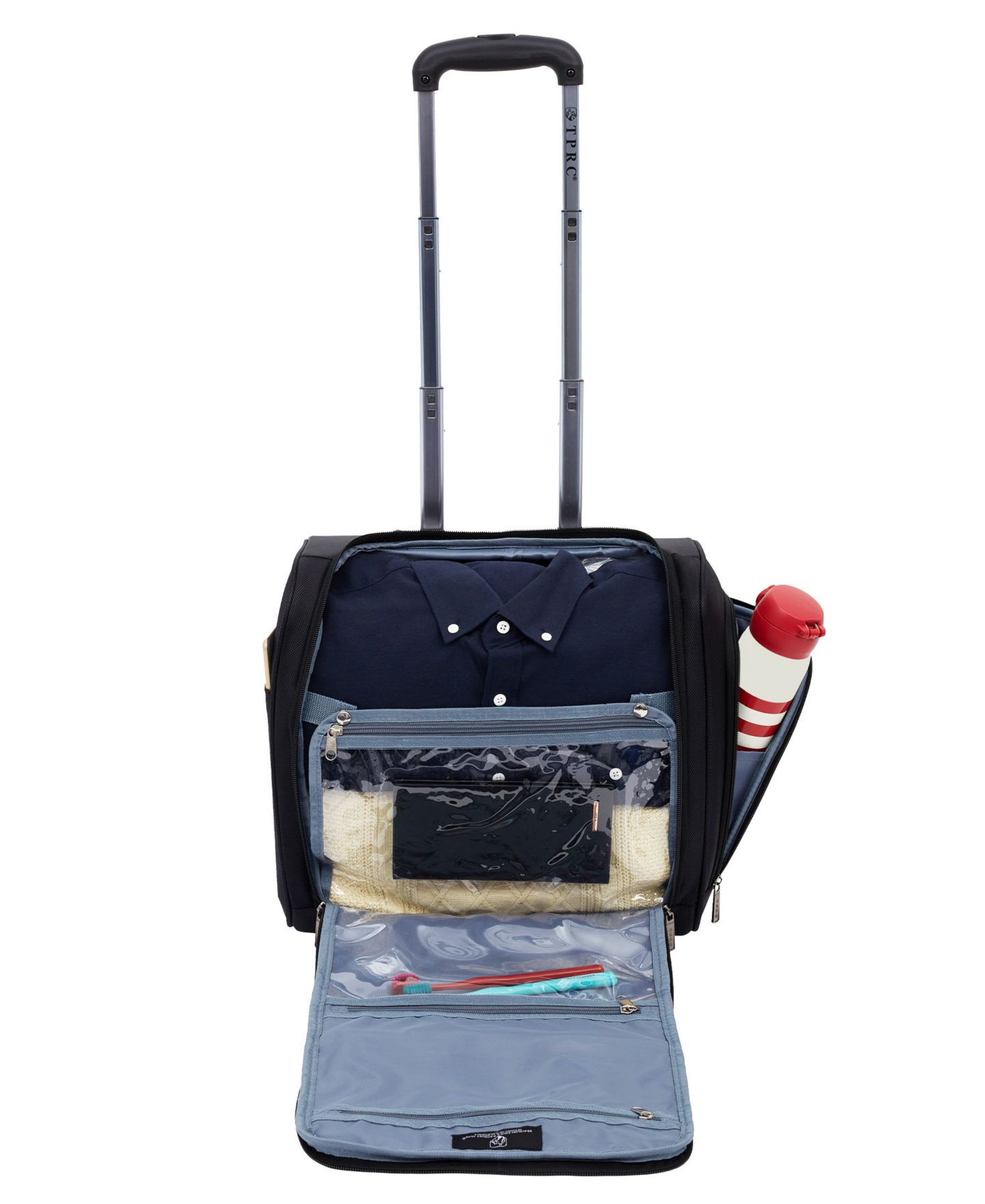 Чемоданы Travelers Club Rafael Rolling Carry-On Underseater, цвет: Чёрный — фото 3