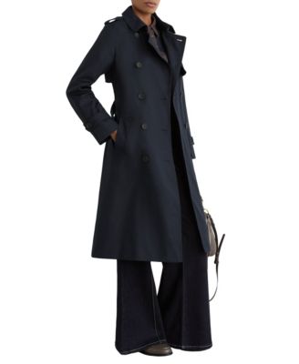 Women's Azura Hooded Double-Breasted Trench Coat