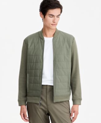 Men's Long Sleeve Mixed Media Jacket