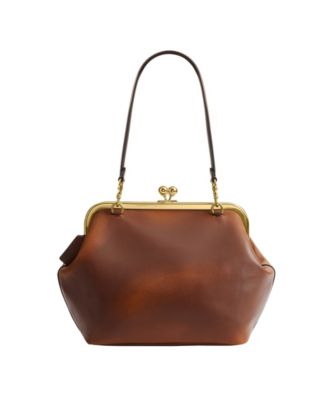 Kiss-Lock Loved Leather Frame Small Shoulder Handbag 27